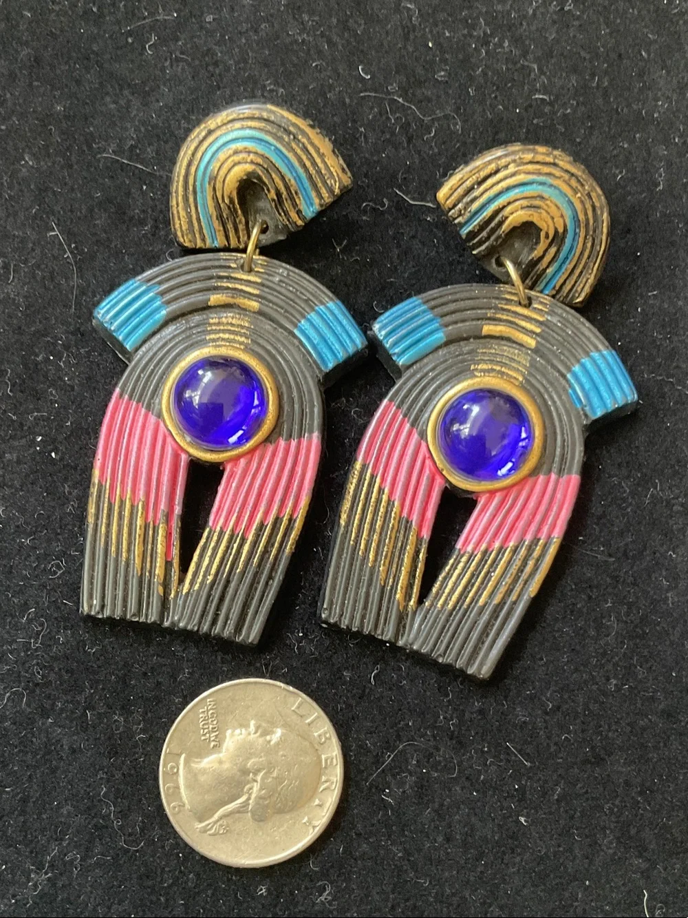Vintage 80’s statement earrings